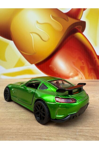 scntoys Mercedes Amg Gtr Diecast Model Araba Yeşil Çekbırak Açılan
