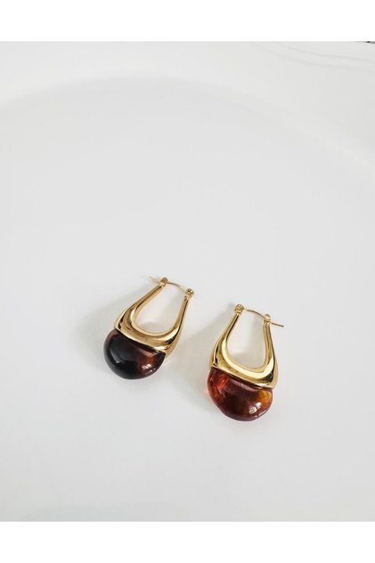 Steel Hoop Vintage Earrings 4 cm