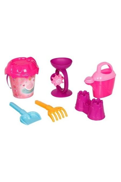 Set de jucării de plajă pentru copii – Găleată Swan cu accesorii și rucsac transparent – Joc creativ cu nisip