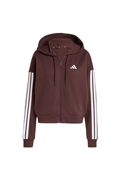adidas Essentials 3-Stripes French Terry Full-Zip Kapüşonlu Üst