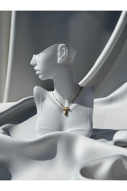 Balon Gold Color Steel Letter Necklace