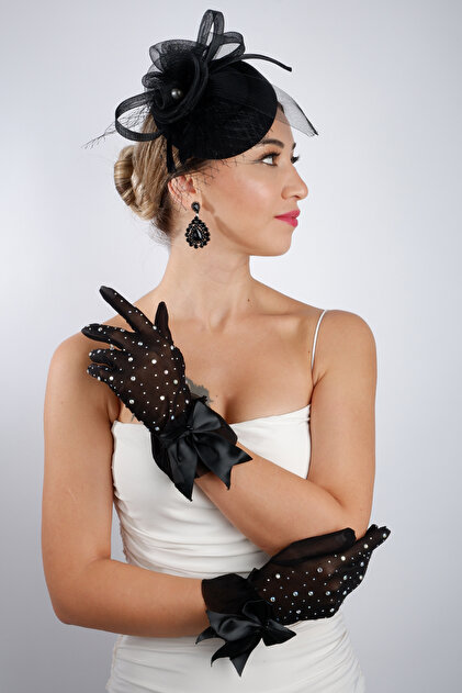 slim fit dress slacks Rose Fascinator Black main image 0
