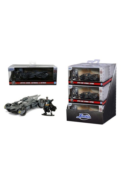Sada Jada DC Justice League, figúrka Batmana a kovové auto Batmobilu v mierke 1 až 32.