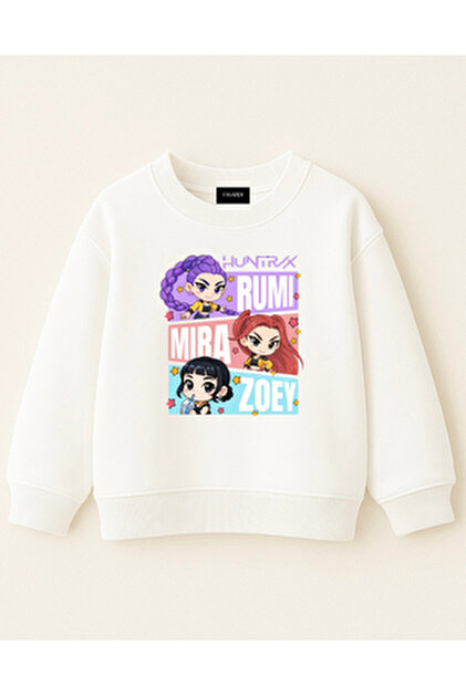 fasardi K-pop Demon Hunters Huntrix Zoey Rumi Mira Ön Arka Baskılı