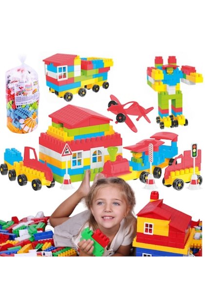 Set de construcții, 130 de piese, multicolor - Abilități motorii și recunoașterea culorilor