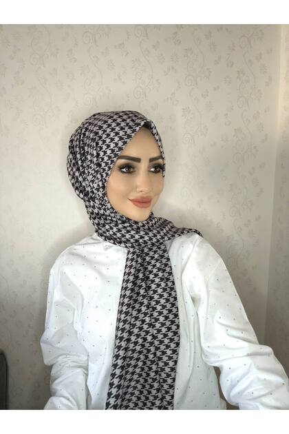 DP7 Desenli Pera Çene Altından Cıtcıtlı Hazır Şal