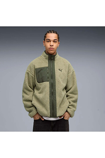 Reversible Sherpa Erkek Yeşil Ceket 68837182