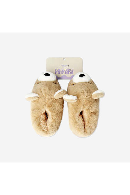 Kahverengi Ayıcık Şeklinde Peluş Terlik 40/41