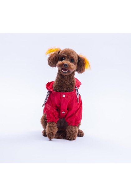 Red Pluvia V25 Dog Coat Dog Raincoat Dog Clothing Dog Dress