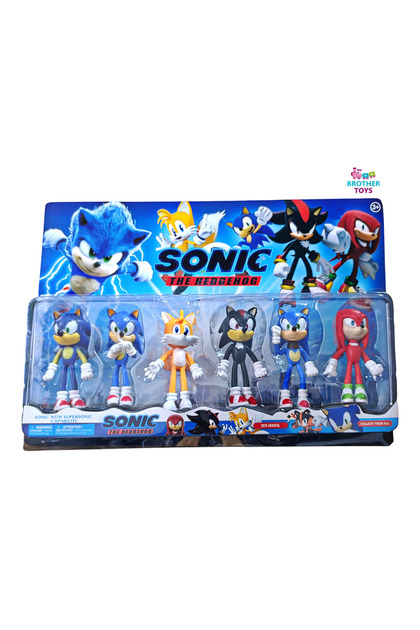 Brother Toys Sonic 6lı Figür Set Mavi Kirpi Sonik Ve Arkadaşları