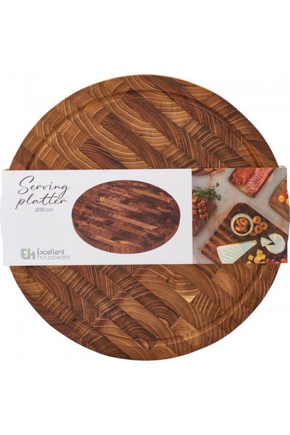 EH chopping board, teak wood, round, 30 cm