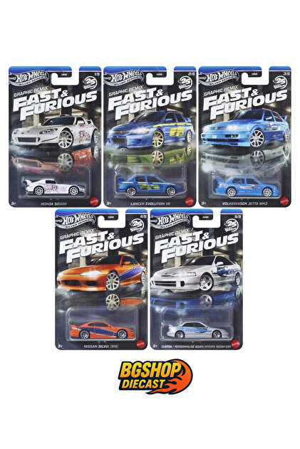 HOT WHEELS Fast & Furious ( 25th Anniversary ) Graphic Remix (5li