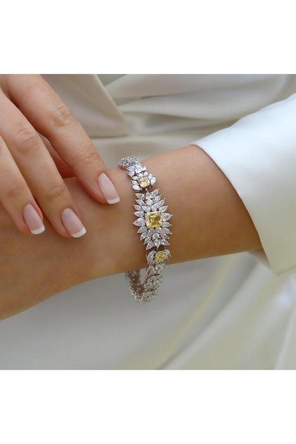 Citrine Dreams Işıltı Gümüş Bileklik