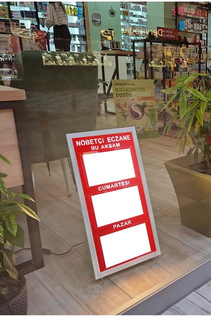 Işıklı Nöbetçi Eczane Panosu Model 2 Ayaklı