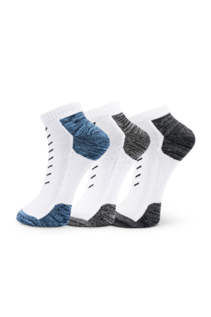 Men's Short Terry Socks (3 Pairs) — Breathable, Moisture-Wicking, Non-Slip