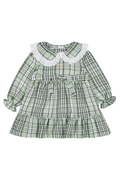 green satin dress outfit Toddlers Girls A-Line White Easter Dress with Hand Embroidery main image 0