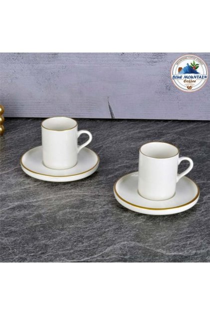 Porcelain Espresso Cup - Platinum Color (Set of 2)