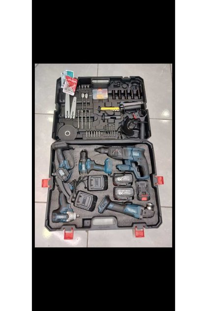 5 li set (testereli matkap hilti ispiral somun sıkma) 3 adet bataryalı)