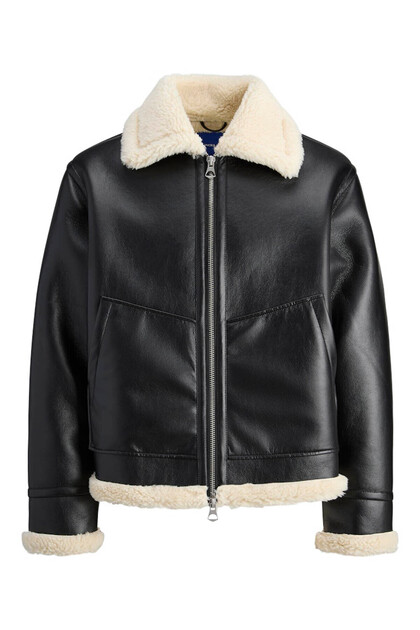 Jack & Jones Jorliverpool Aviator Siyah Erkek Ceket 12282948