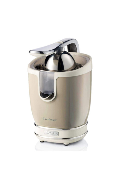 Presă de citrice VINTAGE JUICER 0413/03, 85W, Corp metalic, Funcționare silențioasă, 2 accesorii, Bej