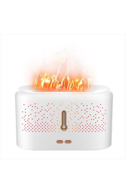 Simulation Flame Air Aromatherapy Humidifier 200ml 4.5W LU1524-5 White
