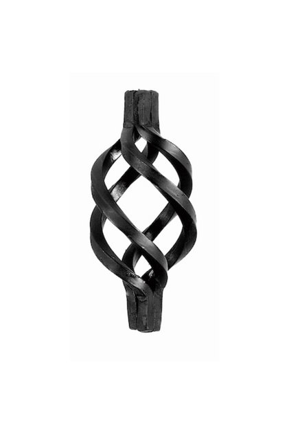 Element decorativ din fier forjat BB001, 120x70mm, oțel pătrat ștanțat 6x6mm