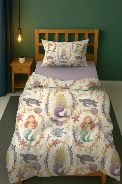 Mermaid Tale Single Children's Duvet Cover Set