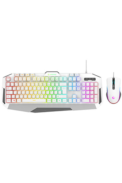 Rampage KM-34 GLARE Beyaz Usb RGB Aydınlatmalı Q 12800 DPI Mouse