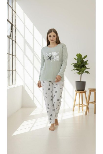 Plus Size Women's Cotton Pajamas Set