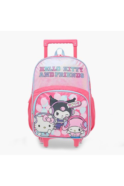 Printed Trolley Bag for Girls 5-8 Years with Water Resistant Fabric
