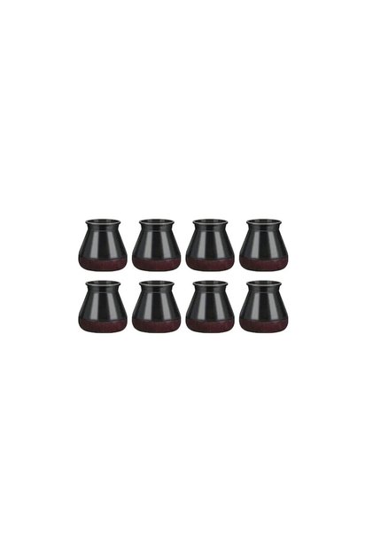 Set universal de protecții pentru picioare de scaun din silicon și fetru (8 buc.) - Anti-zgârieturi și zgomot, negru-borduriu