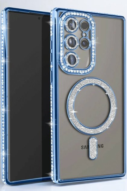 Samsung Galaxy S25 Ultra Case Compatible Shiny Stone Shimmering Design Camera Protected Magsafe Case