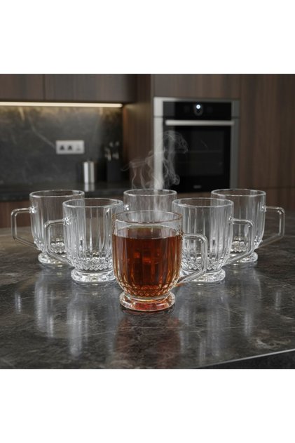 Elysia Design 6-Person Glass Tea and Coffee Set - 6 x 160 ml.