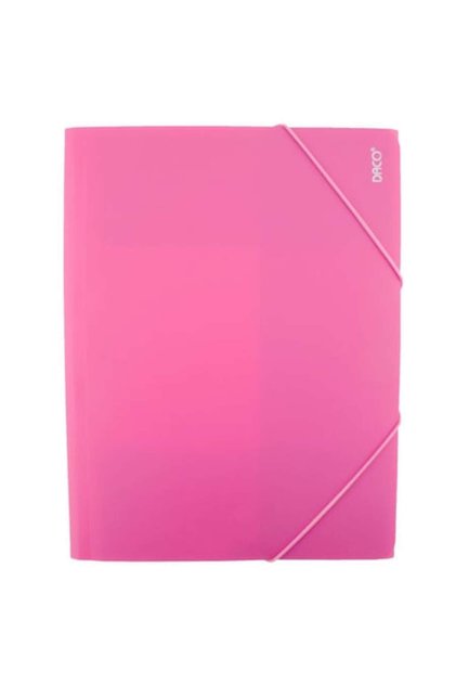 Mapa Plastic cu Elastic A4 DACO, 500 MIC, Roz