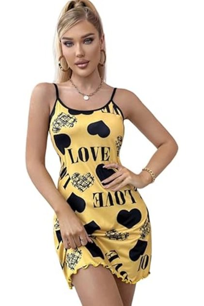 Sexy Women's Pajama Set - Two Piece Cami Top & Loose Shorts (T923)