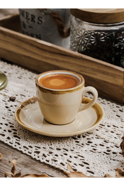 كوب قهوة سيراميك، كوب إسبرسو، كوب قهوة عربي، كوب قهوة تركي، طقم أكواب وصحن 80 مل