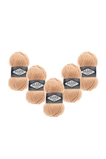 Superlana Maxi 5-Pack – 502 - Thick Knitting Yarn for Winter Sweaters, Cardigans, and Scarves