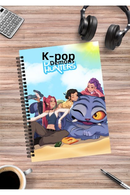 K Pop Demon Hunters Rumi Mira Zoey Jinu Anime Spiral Notebook A5 (50 sheets)