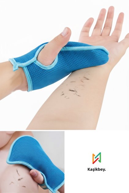 Must-Have Dead Skin Remover Body Scrub Soft Dirt Remover Washcloth Bath Hammam Scrub Glove Blue