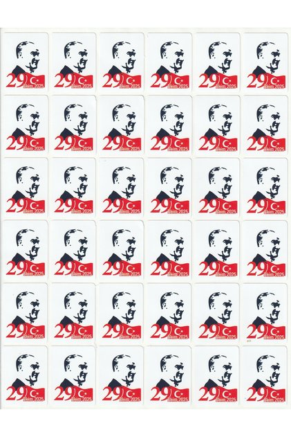 Ataturk 29 October Sticker Set 2,5X3,5Cm Republic Day Celebration Lapel Badge Nstı0071