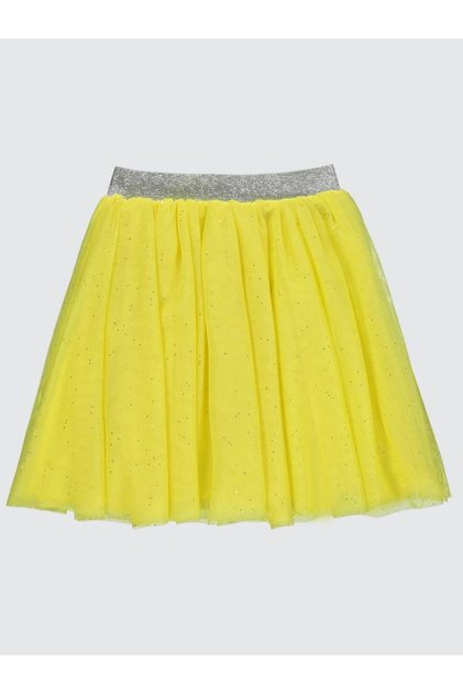 Glittery Tulle Tutu Skirt for 4-9 Years - Yellow