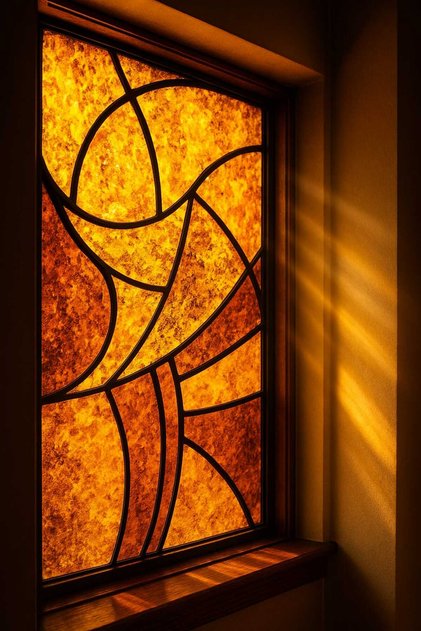 Stained Glass Pattern Adhesive Transparent Foil 90Cmx 2 Meters