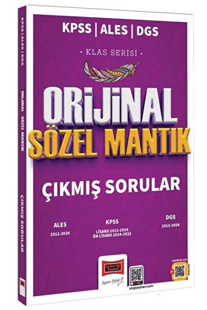 Yargı Yayınları Yargı 2025 Kpss Ales Dgs Sözel Mantık Orijinal