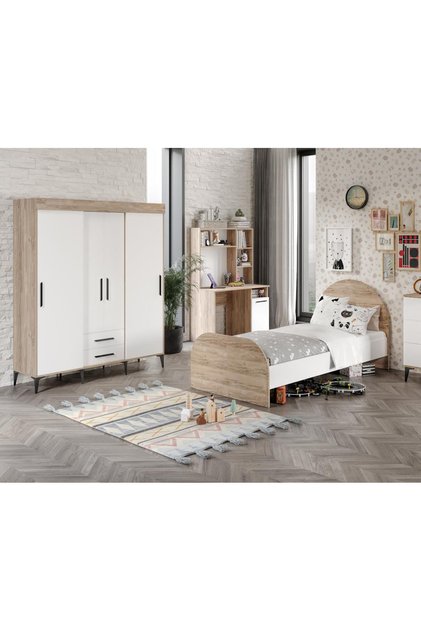 Ildır Cocuk Odası Takımı Tamamı Mdf Flora Ve Beyaz