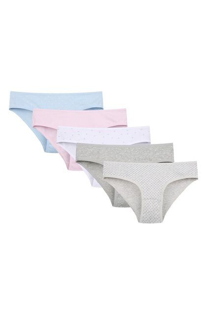 Set de 5 chiloți colorați imprimați pentru fete tinere
