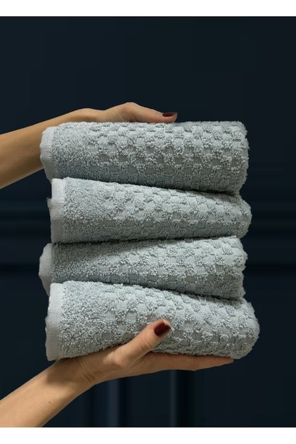Shal 100% Cotton Set of 4 50x90cm Hand & Face Towels
