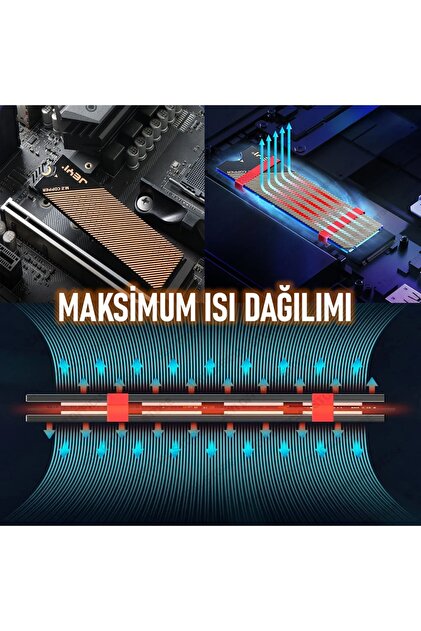 JEYI Co- Graphene Dizüstü Masaüstü M.2 NVMe M.2 SATA SSD Soğutucu