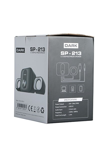 Dark SP-213 11W RMS 2+1 Multimedia Speaker Hoparlör (DK-AC-SP213