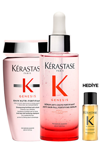 Kérastase Genesis シャンプー＆マスクセット Kerastase Genesis Dökülme Karşıtı Saç Bakım Seti - Şampuan & Serum