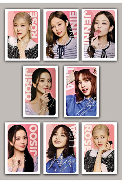Pankart Evi K-pop Blackpink Polaroid 8 Adet Fotokart Seti - Kpop